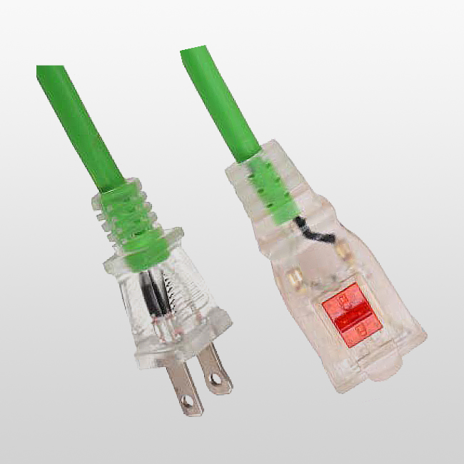 LA001HA/LA002CB Rallonge à 2 conducteurs à prise unique avec verrouillage de mise à la terre 1-15 125 V