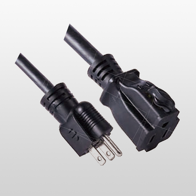 LA004H/LA005ZA Rallonge à 3 conducteurs à prise unique avec verrouillage de mise à la terre 5-15 125 V