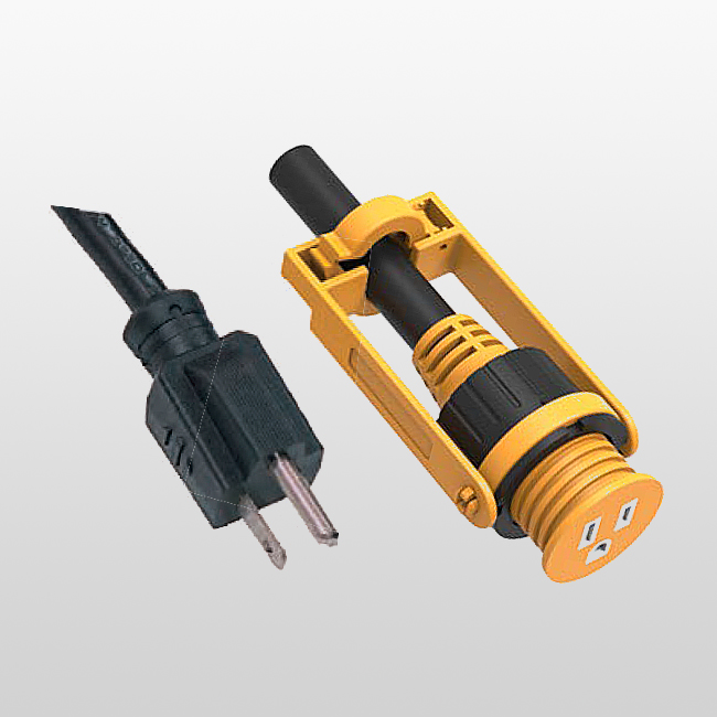 LA004K/LA005U Jeu de cordons à 3 conducteurs à prise unique avec raccords de verrouillage 5-15 125 V