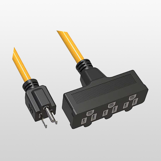 LA004K/LA052FA Rallonges 3 conducteurs 3 prises 5-15P 15A 125V~