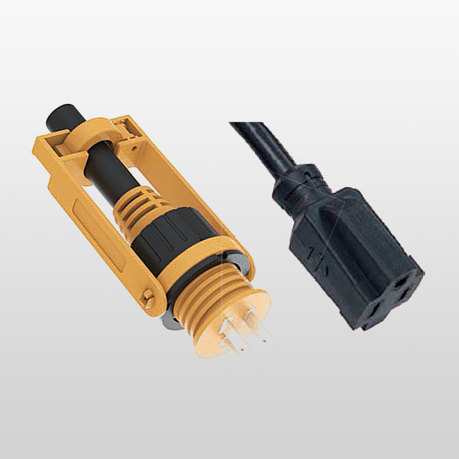 LA004S/LA005H Jeu de cordons à 3 conducteurs à prise unique avec raccords de verrouillage 5-15 125 V