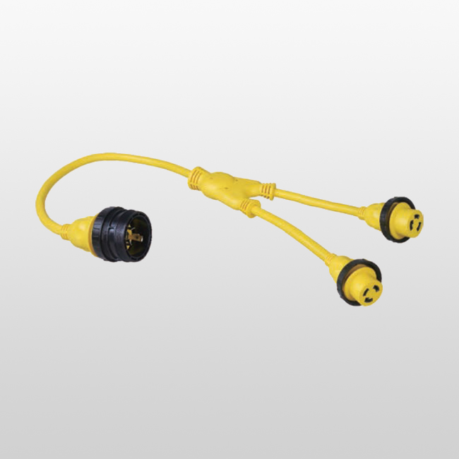 Adaptateur Y Marine Shore étanche 30A125V~