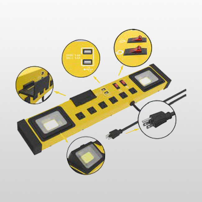 Lumière SMD totale LPU6+2U2C 13 W, 600 Lm chacune.