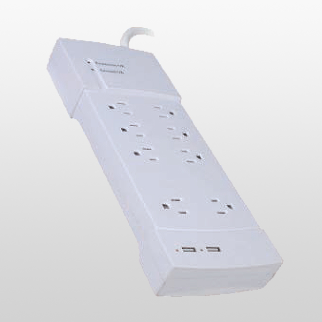 Prise d'alimentation pour appareils électroniques domestiques LPU6+2US, 8 prises