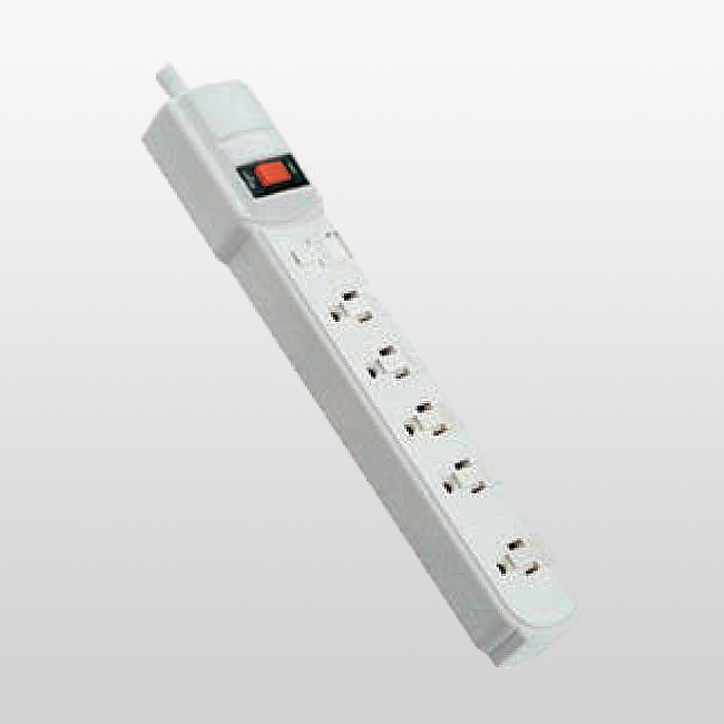 LPU6B Prise d'alimentation pour appareils électroniques domestiques à 6 prises avec couvercles de prise coulissants de sécurité 5 prises standard 1 prise espacée par adaptateur