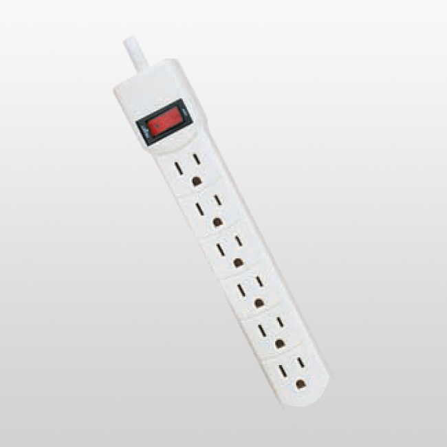 LPU6C Prise d'alimentation pour appareils électroniques domestiques à 6 prises