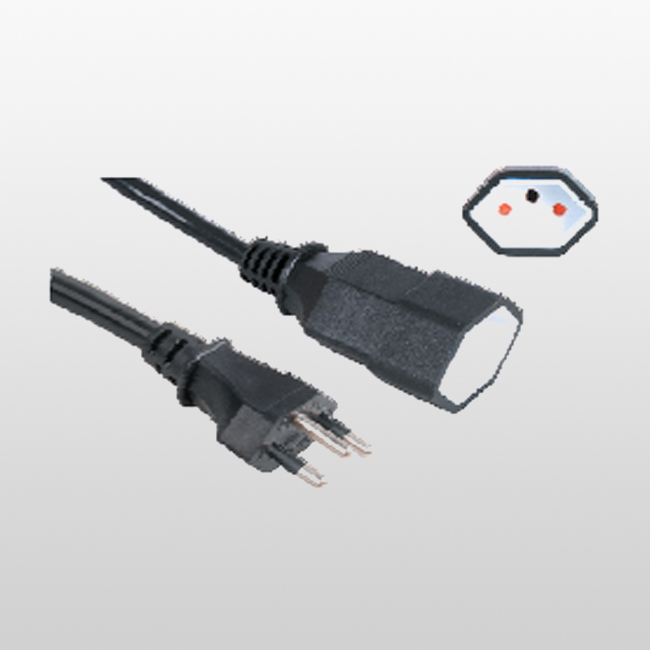 LA111B/LA113B CH-type 13 Fiche standard SEV 6535-1/SEV6534-2 SEV Kit rallonge cordon avec obturateur